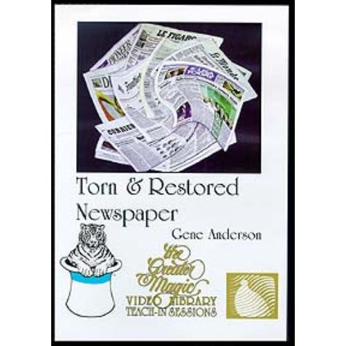 Gene Anderson - Torn & Restored Newspaper