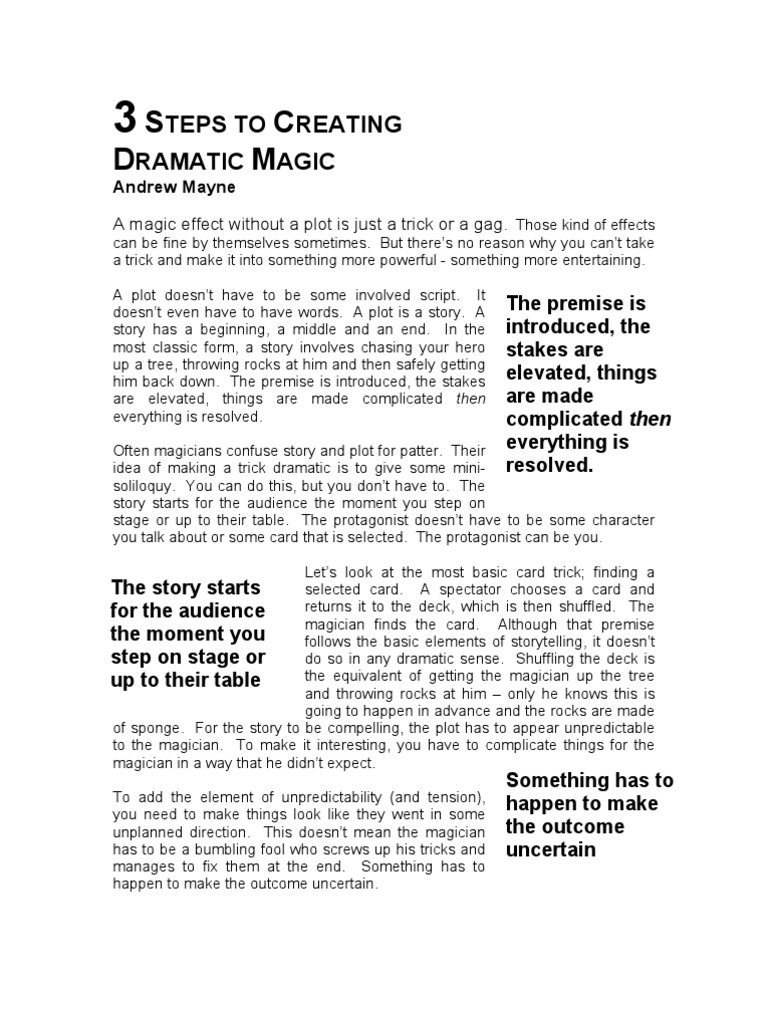 Andrew Mayne - Three Steps to Dramatic Magic