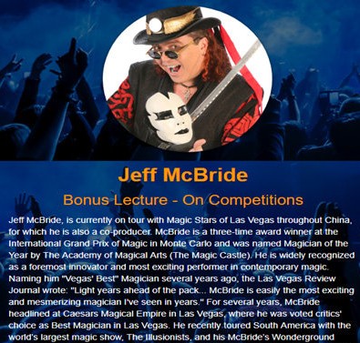 Jeff McBride's Bonus Lecture - On Competitions