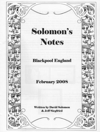 David Solomon and Jeff Siegfried - Solomon's Notes (PDF Download)