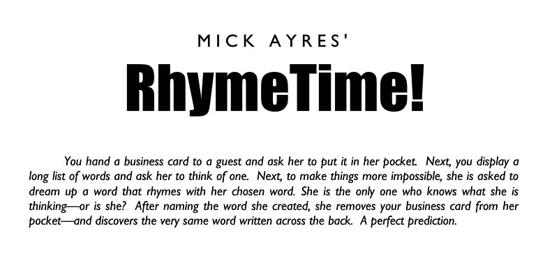 Mick Ayres - RhymeTime