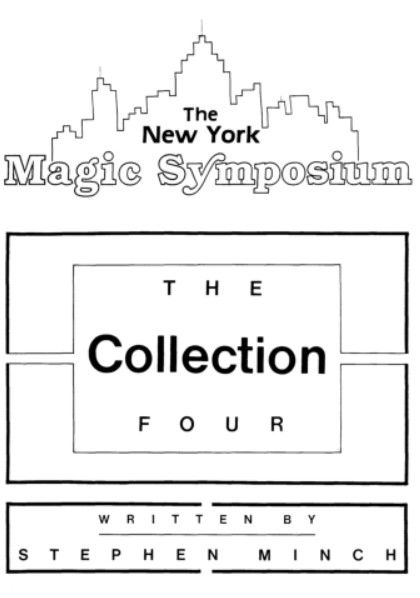 Stephen Minch - The New York Magic Symposium Vol 4