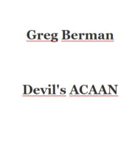 Greg Berman - Devil's Acaan