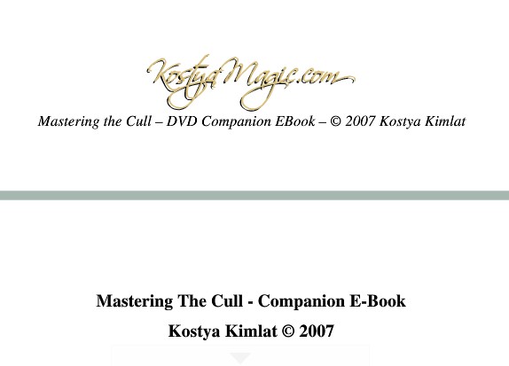 Kostya Kimlat - Mastering the Cull