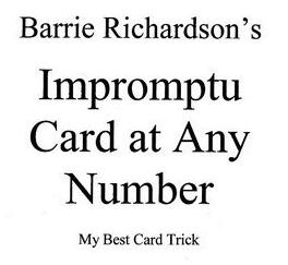 Barrie Richardson - Impromptu Card At Any Number