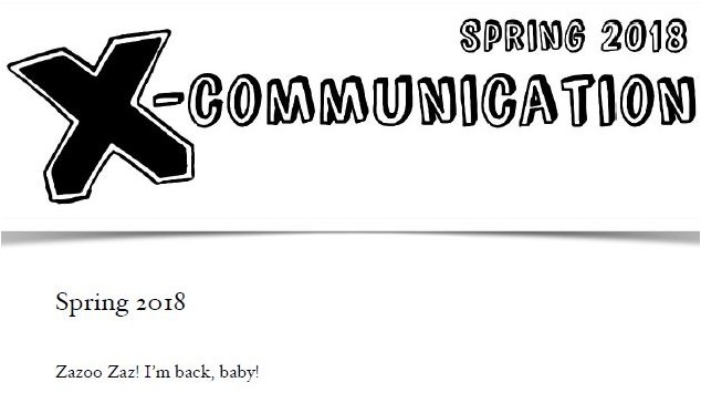 The Jerx – X-Communication Spring Issue 2018 by Andy Jerx