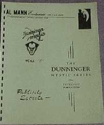 Al Mann - Dunninger Mystic Series - MS D - Master Billet Tests