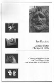Ian Rowland - Lecture Notes(Blackpool 2007)