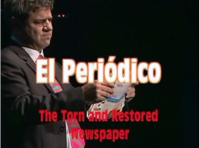 Torn and Restored Newspaper by Antonio Romero