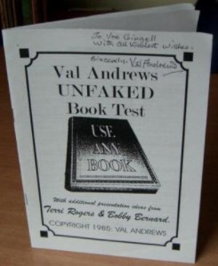 Unfaked Book Test by Val ANDREWS