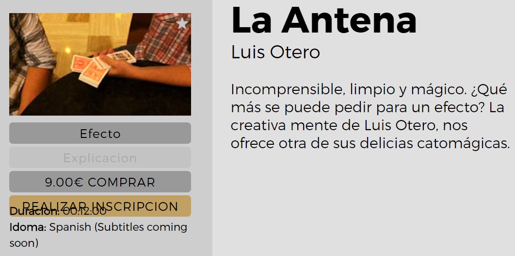 La Antena by Luis Otero (video download Spanish)