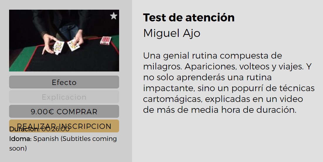 Test De Atencion by Miguel Ajo (video download Spanish)