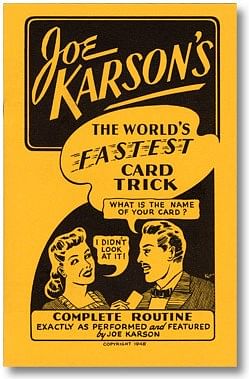 Joe Karson - World's Fastest Card Trick (PDF Download)