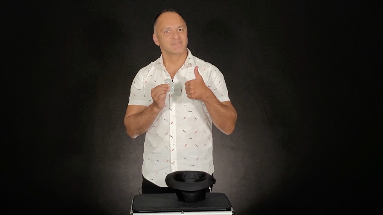 Streamlined Coins To Hat Routine by Al Grose (MP4 Video Download)