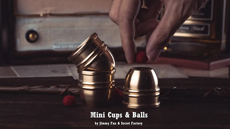 Mini Cups and Balls (Brass) by Secret Factory (MP4 Video Download)