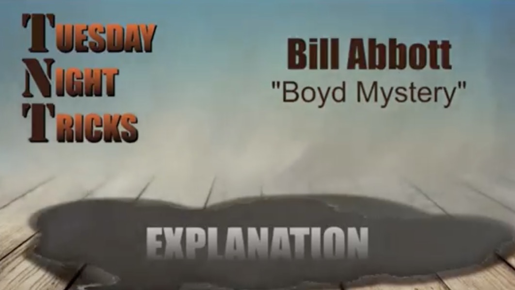 The Boyd Mystery by Bill Abbott (Mp4 Video Download only)