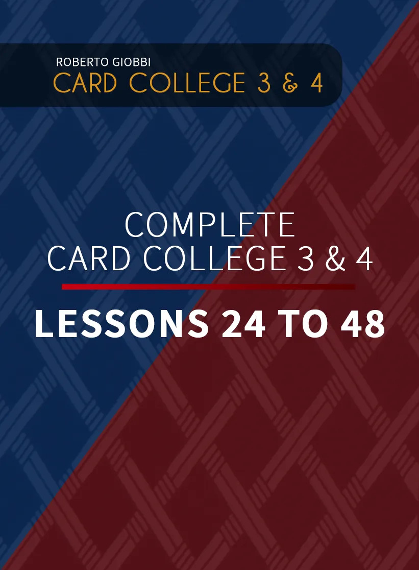 Roberto Giobbi - The Complete Card College 3 & 4 – Personal Instruction (Mp4 Videos + PDFs Full Download)