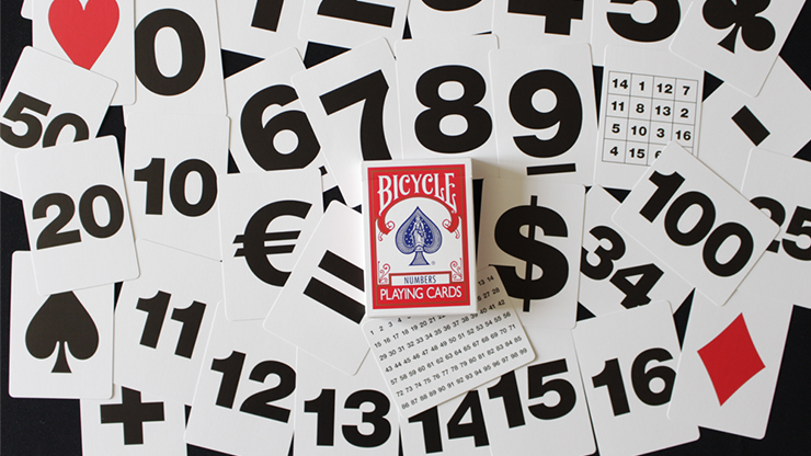 Bicycle Special NUMBERS Playing Cards (Mp4 Video Magic Download only - 11 Online Effects)