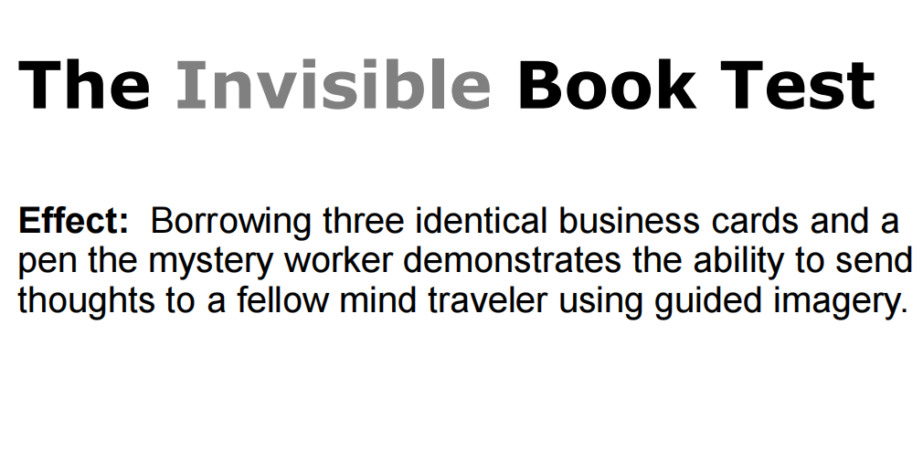 The Invisible Book Test by Raj Madhok (PDF eBook Download)