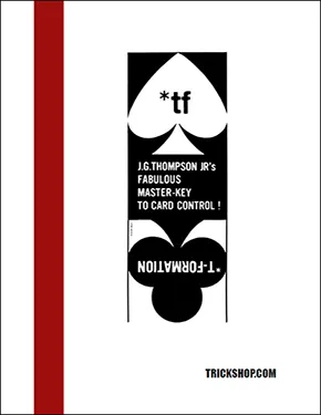 T-Formation - Master Key to Card Control by J. G. Thompson Jr.