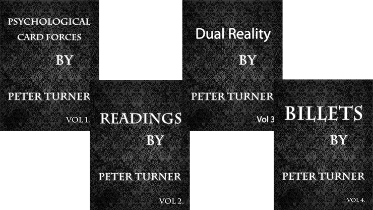 Peter Turner - 4 Volume Set of Reading, Billets, Dual Reality and Psychological Playing Card Forces
