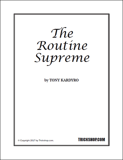 The Routine Supreme by Tony Kardyro (PDF eBook Download)