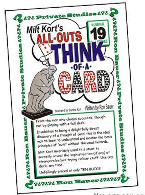 Ron Bauer - 19 All Outs Think of a Card