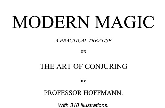 Professor Hoffman Modern Magic