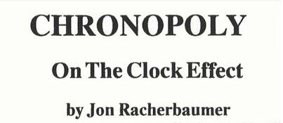 Jon Racherbaumer - Chronopoly On the Clock Effect(1992)