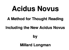Al Mann - Acidus Novus