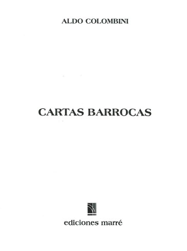 Aldo Colombini - Cartas Barrocas pdf download in Spanish language