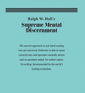 Supreme Mental Discernment By Ralph W. Hull