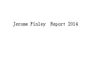 Jerome Finley - Special Report 2014 PDF