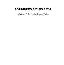 Jerome Finley - Forbidden Mentalism (PDF Download)